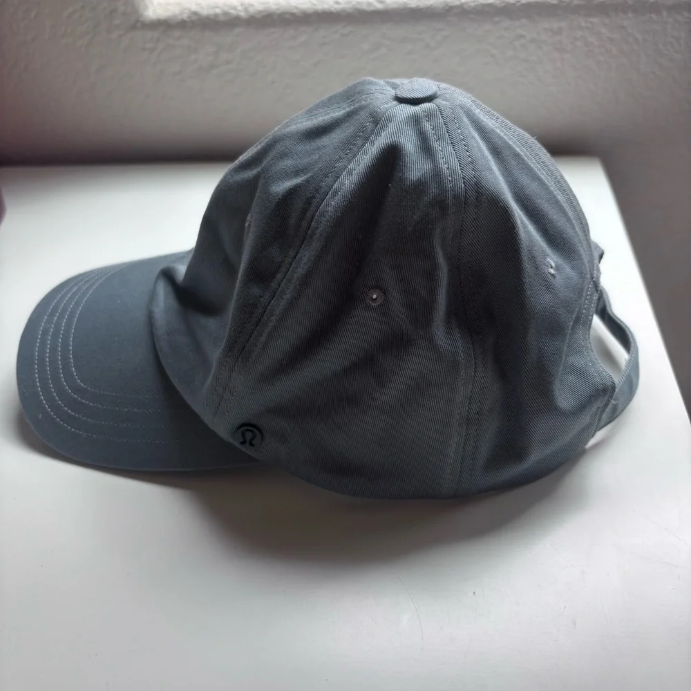 Lululemon utility blue unisex ball cap with silver hardware